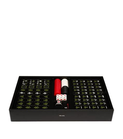 saffiano leather mahjong set.